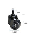 Heavy Duty 3-Inch M16x25mm Nylon Caster Set Of 4 With Brakes 2 Swivel 2 Fixed Industrial Grade Wheels For Quiet Smooth Mobility And Easy Equipment Transport On Job Site, black caster stem