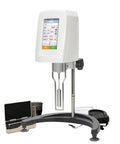 Digital Rotary Viscometer With Five Inch Touch Screen And Four Stainless Blades Offering Legit Accurate Readings For One To One Hundred Thousand MPaS, showing intuitive display.