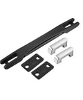 Luggage Handle Replacement Strap Grip For Suitcases 220mm Long with rubber grip and zinc end caps, plastic body, parts displayed