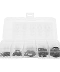 External Circlip Retaining Ring Kit M1.5 To M10, 120 Pieces In Black Beryllium Bronze, Open Design For No Fuss Installations, Rust Resistant And Durable For Workshops And Repairs in organizer case