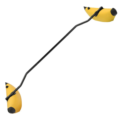 Inflatable Kayak Outrigger Stabilizer Kit With Floating Brackets For Fishing And Beginner Paddlers PVC Boat Balancing On Yellow Watercraft
