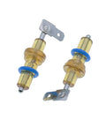 Dead Nuts Accurate Dual Boiler Probes With Watertight Seals Compatible Replacement For Breville Sage Espresso Fits BES920 BES980 BES990 showcasing two brass temperature probes with blue O rings.