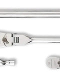 Four Piece Flex Head Ratchet Set With One Quarter Three Eighth And One Half Inch Drives 120XP Double Stacked Pawls