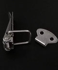 Straight Up Tough Spring Loaded Toggle Hasps 10 Pack Secure Latch Clasps For Toolboxes Cabinets Drawers And Suitcase Locks Solid Hardware For Everyday Jobs, silver spring latch and plate.