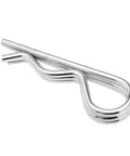 Fresh 150 Pcs R Shaped Cotter Pins Carbone Steel Spring Retaining Fasteners Small Metal Pins close-up view, ideal for engineering tasks.