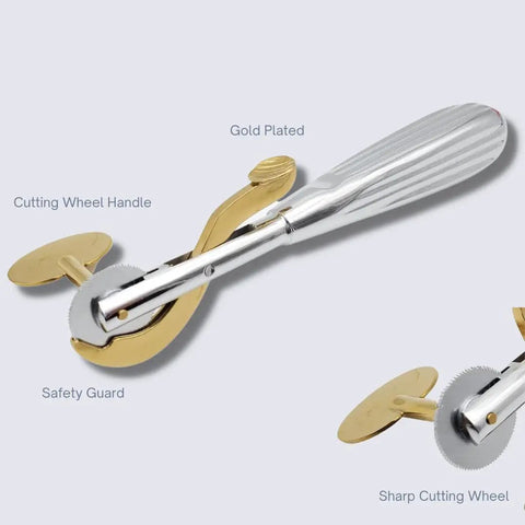 Ring Remover Jewelry Cutter For EMTs And Fire Rescue Pros, Sturdy Stainless Steel Wheel Blade With Finger Protection, gold plated handle
