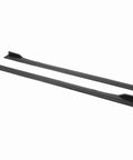 Universal Car Side Skirt With Abs Carbon Fiber Style, durable black ABS material side deflectors for vehicle enhancement.