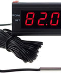 110V Fahrenheit Digital Temperature Controller With 1 Relay 10A NTC 10K Sensor Probe Easy Setup For Heating Or Cooling High Low Temperature Alarm Supports 1100W Load