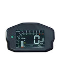 Digital display for QS120 Mid Drive Motor 2000W Belt Conversion Kit For Electric Bikes showing speed, battery, and trip details.