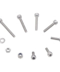 Metric M3 Stainless Steel Socket Head Cap Screws Kit With Hex Nuts Nylon Lock Nuts Flat Washers 260 Pc Set Includes 6Mm To 25Mm Lengths