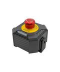 Emergency Stop Mount For Podium Kill Switch, USA Made Sim Racing Rig Bracket, carbon finish button and compact design