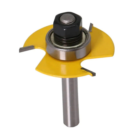 Top Notch 2 Piece Slot Cutter Router Bit Set With Stacked And Bearing Guided 3 Wing Cutters 8mm shank precision wood cutting bit.