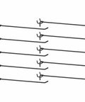 10 Pack Pegboard Hooks 10 Inch Stainless Steel J Shape Wall Mount Organizers For Garage Kitchen Workshop Tools Black Finish