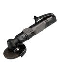 Heavy Duty Pneumatic Angle Grinder 3 Inch Air Powered Cutting Tool For Tackling Toughest Metal Jobs with a black body and fuzzy disc attachment.