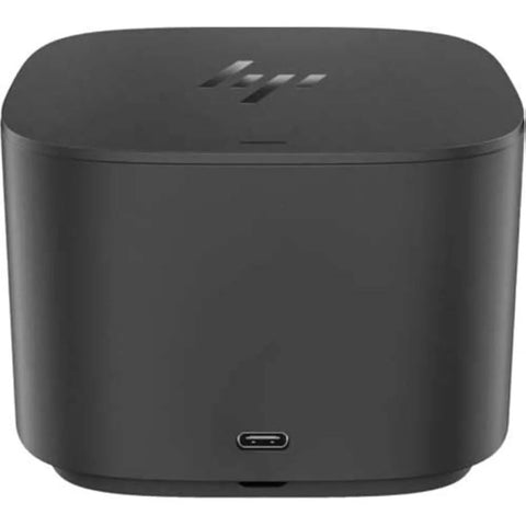 Heavy Duty Thunderbolt Three Dock With Two Hundred Thirty Watt Charger showing a sleek black design and USB-C port for reliable connectivity.