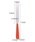 Pro Grade Guitar Repair Kit With Fret Leveling Beam Fret Crowning File 7.3-inch red handle with measurements shown