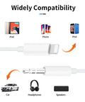 Lightning To Aux Cable For Iphone Mfi Certified Headphone Jack Adapter Plugs Right Into Car Stereo Home Speakers Or Any Device With 3.5 Mm Audio Port Awesome 3.3 Foot Long Stereo Audio Cord Compatible With Iphone 14 13 12 11 Xr X 8 7 White, white Lightning to 3.5mm cable for iPad, phone, iPod, car, headphones, speakers