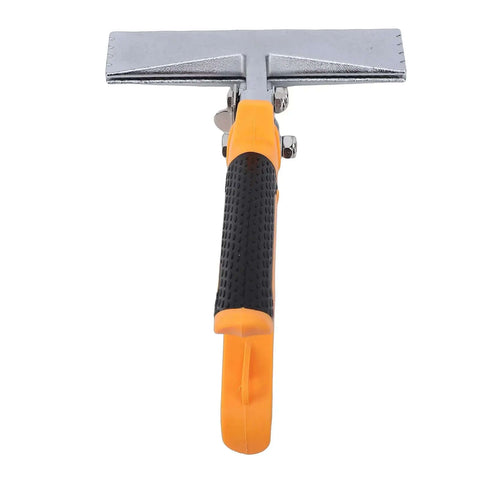 Front view of Sheet Metal Bender With 6 Inch Jaw, Forged CRV Steel Hand Seamer, Pro Grade Duct Crimping Tool With Ergonomic TPR Handle