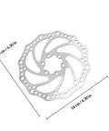 Complete Mechanical Disc Brake Set For Mountain Bikes Featuring Front And Rear 160 Mm Silver Aluminum Rotors round 160mm aluminum rotor.