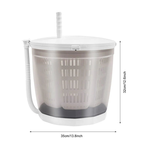 No Sweat Hand Crank Washing Machine Two In One Manual Washer And Spin Dryer Road Trip Ready Ultra Light Portable Mini Laundry Pal Perfect For Campers And Outdoorsmen Grey, compact design with measurements.
