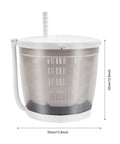 Portable Manual Washing Machine That Doubles As A Tough Compact Spin Dryer Built For College Dorms Or Travel Trailers Without Plugging Into Standard Electrical Outlets, showing dimensions and design.