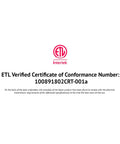 ETL Verified Certificate for Cat6 Ethernet Cable 1000 Feet In Wall CM Rated 23AWG Solid Bare Copper UTP 600MHz UL Listed