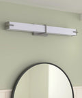 3 Color LED Bathroom Vanity Light Bar 36 Inch Dimmable 3000K 4000K 5000K Selectable 120V 30W 1800 Lumens Brushed Nickel Bath Fixture