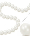 100 Piece Pearl Ball Garland Kit 2.2 Inch Pearlescent White Quick Link Bead Chains For Wall Arches Party Decor Birthday Wedding Anniversary Graduation Easy DIY Friendly Setup With Elastic Thread And Needle, with needle