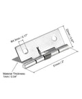 Rotating Concealed Door Hinges Set Of 2 With Self Closing Spring Stainless Steel Adjustable Speed Heavy Duty with measurements
