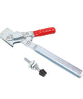 Adjustable Stainless Steel Toggle Clamp With Lengthened Lever Arm And Customizable Opening For Heavy Duty Workshop Jobs That Get The Grip Tight And Secure Every Single Time, red handle, screw clamp