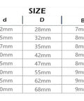 Size chart for deep groove ball bearings including 16002ZZ 15x32x8mm specifications with diagram of bearing measurements.