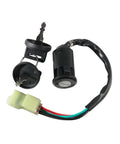 Heavy Duty Ignition Switch Lock Kit With Keys For KXR 250 Maxxer Euro 2 ATVs, black wiring harness and plug
