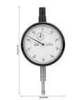 Rugged Pro Grade Dial Indicator Gauge With 0.01mm Accuracy, Range From 0 To 10mm, Shockproof Measuring Tool front view