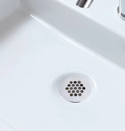 Boss Grade Chrome Grid Drain Strainer Assembly For Bathroom Sink With CO Plug Zero Overflow Design Built From Rust Proof Stainless Steel That Slays The Look While Shielding Your Lavatory Everyday