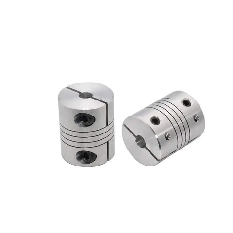 2 Pack Flexible Shaft Couplings For 5mm To 8mm Shafts 25mm Length 20mm OD Aluminum Alloy Lead Screw Coupler For 3D Printers And CNC Machines