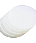 Stack of Clear Circle Mylar Protective Sheets For Badges Pins And Fridge Magnets Round Protector Film Scratch Resistant Shield DIY