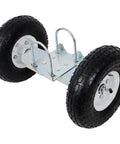 10 Inch Pneumatic Gate Wheels Caster Set With Tough As Nails Q235 Steel Build And Rock Solid 300 Lbs Rating designed for smooth rolling.