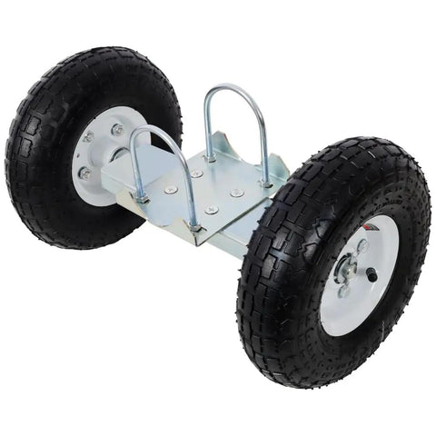 10 Inch Pneumatic Gate Wheels Caster Set With Tough As Nails Q235 Steel Build And Rock Solid 300 Lbs Rating designed for smooth rolling.