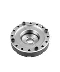 Strain Wave Gear Hollow Shaft 42mm Nema 11 BLDC Motor Speed Reducer 100 To 1 Gearbox for robot arm, front view, metal finish