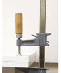 6 Inch Adjustable F Clamp With Wooden Handle And Precise Fine Adjustment Up To One And A Quarter Inch For Woodworking And Metalworking
