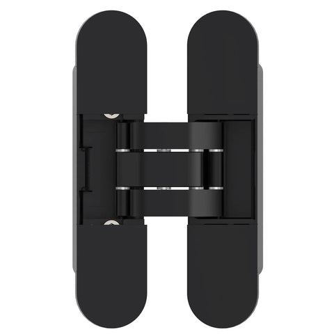 Black Invisible Door Hinge With 180 Degree Swing Heavy Duty Concealed Hinge Supports Up To 135lb Three Way Adjustable