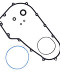 Beast Mode Motorcycle Clutch Primary Cover Gasket Kit with seals, designed for Harley Softail models, black and blue rubber material.