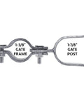 Heavy Duty Galvanized Fork Latch For Chain Link Fences Fits 1 3 8 Inch Frame And 1 7 8 Inch Post With Padlock Hole