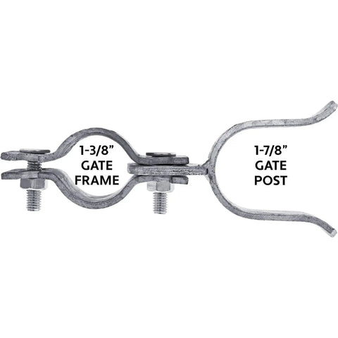 Heavy Duty Galvanized Fork Latch For Chain Link Fences Fits 1 3 8 Inch Frame And 1 7 8 Inch Post With Padlock Hole
