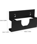 Heavy Duty Angle Grinder Holder Wall Mount Organizer for Workshop Tools, pro grade sturdy iron bracket, shown with dimensions.