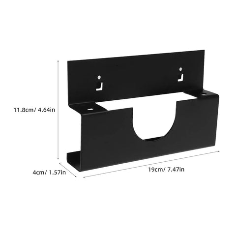 Heavy Duty Angle Grinder Holder Wall Mount Organizer for Workshop Tools, pro grade sturdy iron bracket, shown with dimensions.