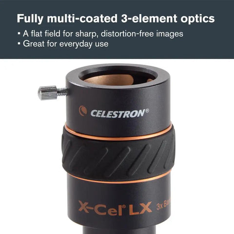 Boost Your Backyard Stargazing Game With A 3X Barlow Lens For 1.25 Inch Eyepieces Fully Multi Coated Apochromatic Optics detail