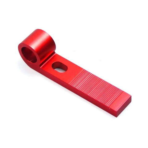 Red aluminum piece of 4 Piece T Slot Slider Miter T Track Jig For Table Router In Woodworking Aluminum Alloy Quick Secure With Hand Knob Adjustable Jigs