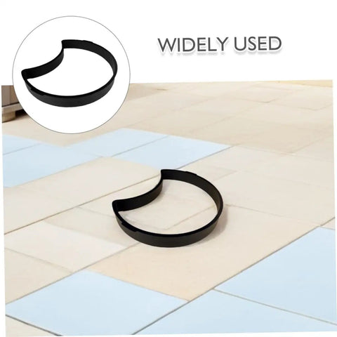 Moon Shape Concrete Stamps for DIY Walkway and Patio Paving Reusable ABS Molds for Yard Garden Lawn Backyard Pavement Stepping Stones Brick Molds Black on tile surface