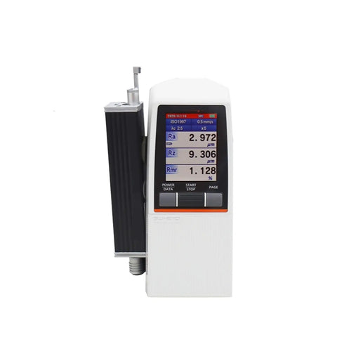 Heavy Duty Portable Surface Roughness Tester, Plug And Play Digital Meter displaying measurement details for texture evaluation.